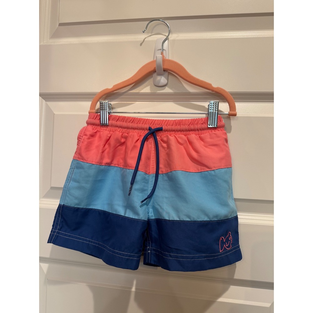 ProDOH Boys Colorblock Swim Trunks Pink Blue Navy Size 5 NWT Board Shorts